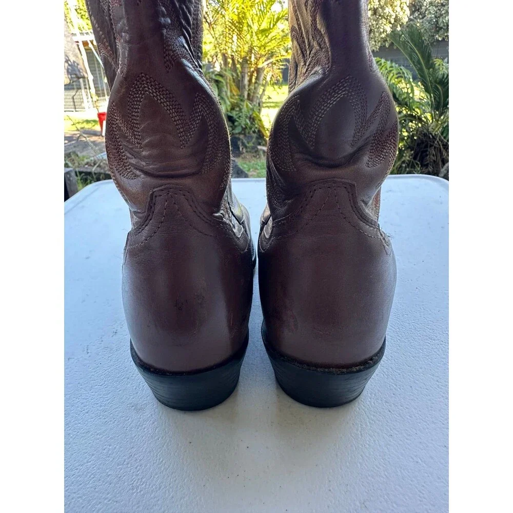 Ariat Men's Heritage Traditional R Toe Distressed Brown Western Cowboy Boot 8.5